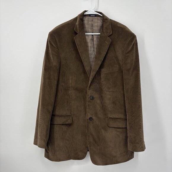 Saddlebred Heritage Corduroy Jacket Blazer Mens 44R Brown Lined Western Academia - Picture 1 of 15